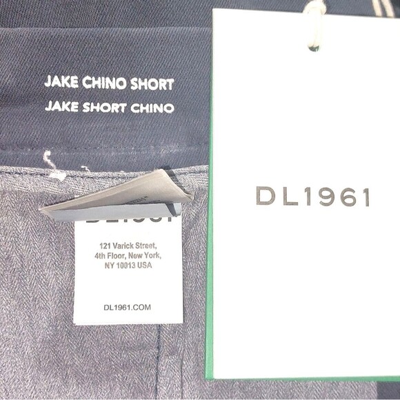 NWT DL1961 Men's Designer Light Flat Front Jake Chino Shorts Deep Blue Size 35 - Picture 11 of 15